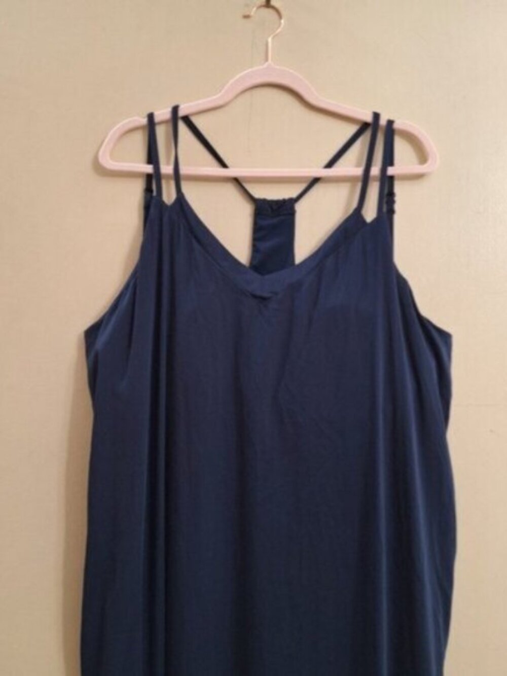 SheBird Womens Navy Savanna Strappy Maxi Bra Dress Sz 9/3X Pocketts - Picture 9 of 11